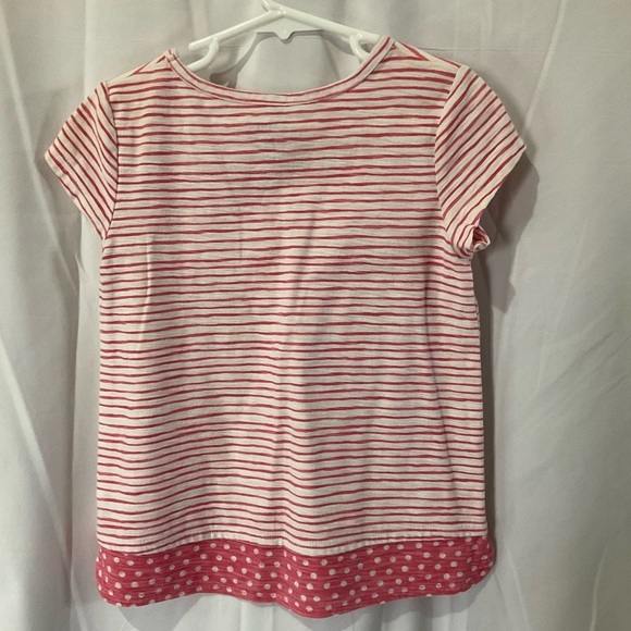Jumping Beans Girl Pink Stripe/Polka Dot T-Shirt Size 5 - Picture 3 of 9
